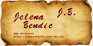 Jelena Bendić vizit kartica